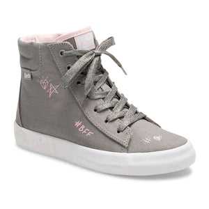 Double Up Hi Top BFF - Grey Canvas