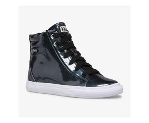 Double Up High-Top Sneaker - Black Shiny