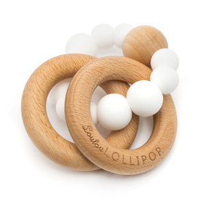 Bubble Silicone And Wood Teether