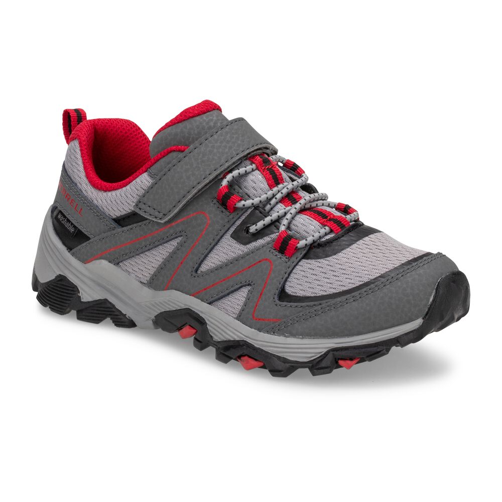 Trail Quest Kids Trail Sneaker - Grey/Red/Black