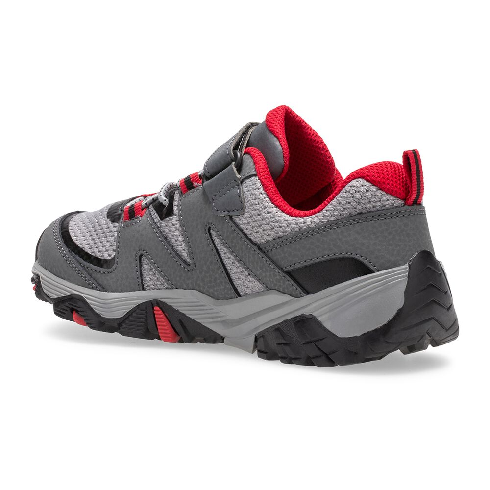 Trail Quest Kids Trail Sneaker - Grey/Red/Black