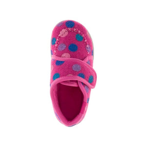 CozyLodge Kid's Slipper - Pink/Multi Dots