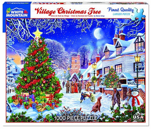 ⭐HOLIDAY⭐ Village Christmas Tree Jigsaw Puzzle - 1000 Piece