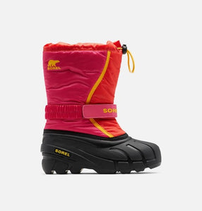 Flurry Kid's Insulated Snow Boot - Poppy Red/Cactus Pink