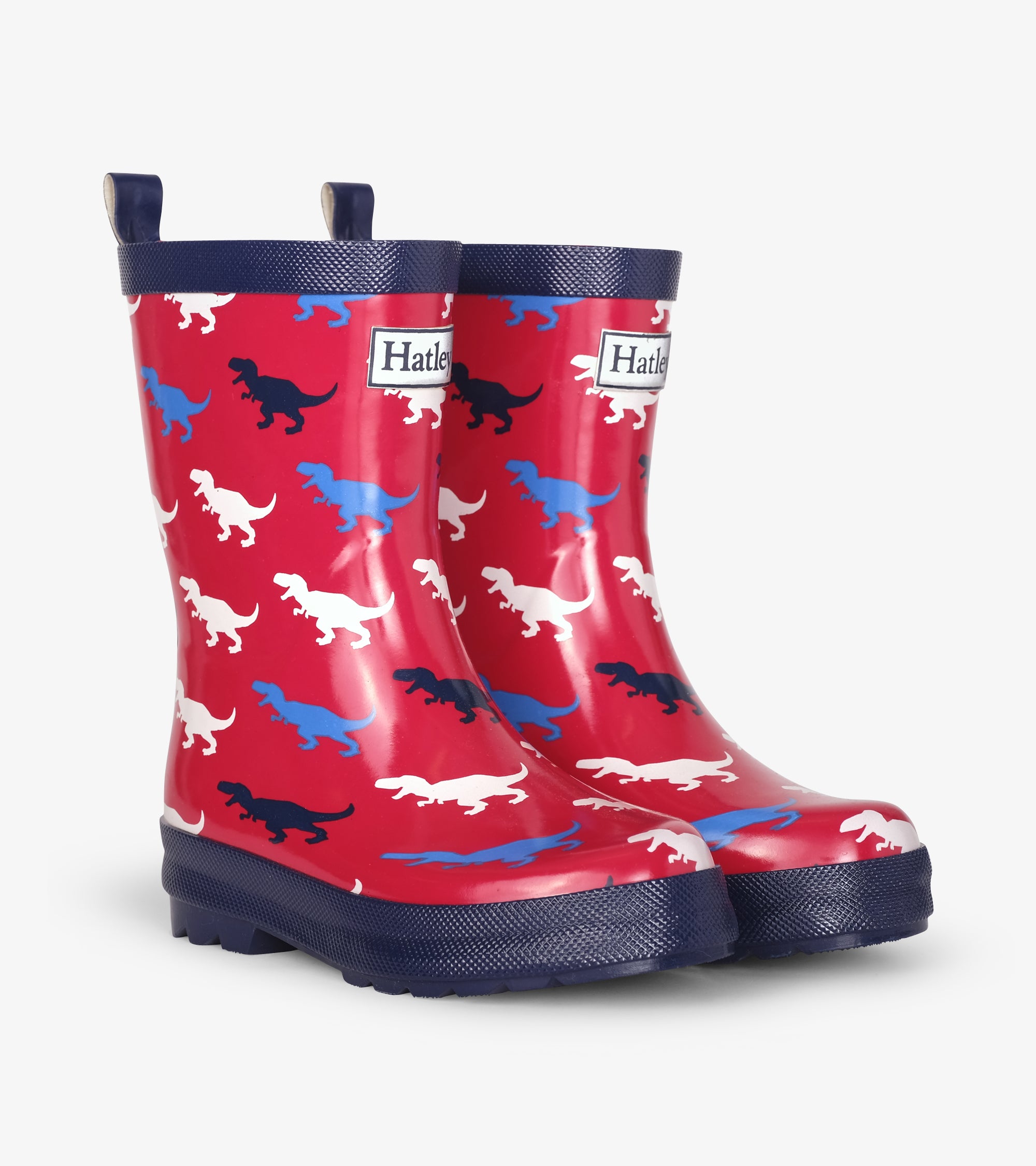 Hatley T-Rex Silhouettes Shiny Rain Boots