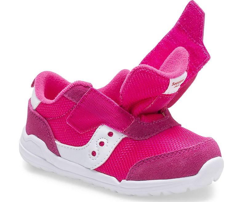 Saucony Little Kid's Jazz Riff Sneaker - Pink/White
