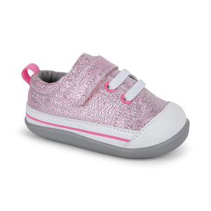 Stevie II (First Walker) Infant Shoe - Pink Glitter