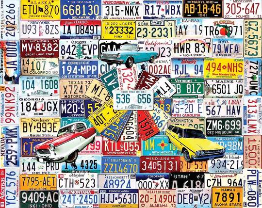State Plates Jigsaw Puzzle - 550 Piece