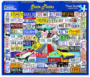 State Plates Jigsaw Puzzle - 550 Piece