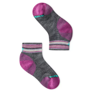 Kids' Hike Light Cushion Ankle Socks - Gray/Purple