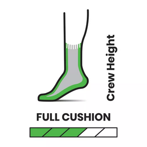 Kids' Full Cushion Striped Crew Socks - Ash/Coral
