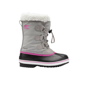 Yoot Pac Nylon Kid's Snow Boot - Chrome Grey/Pink