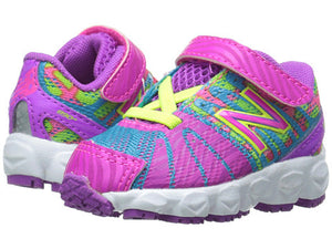 New Balance 890V5 Velcro Sneaker in Pink/Green -  - Little Feet Childrens Shoes 