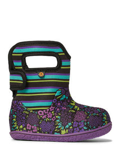 Baby Bogs Waterproof Boots - Flower/Stripe Print