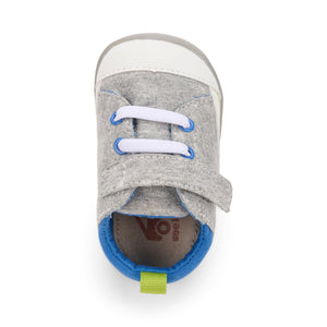 Stevie II (First Walker) Infant Shoe - Grey Jersey/Lime