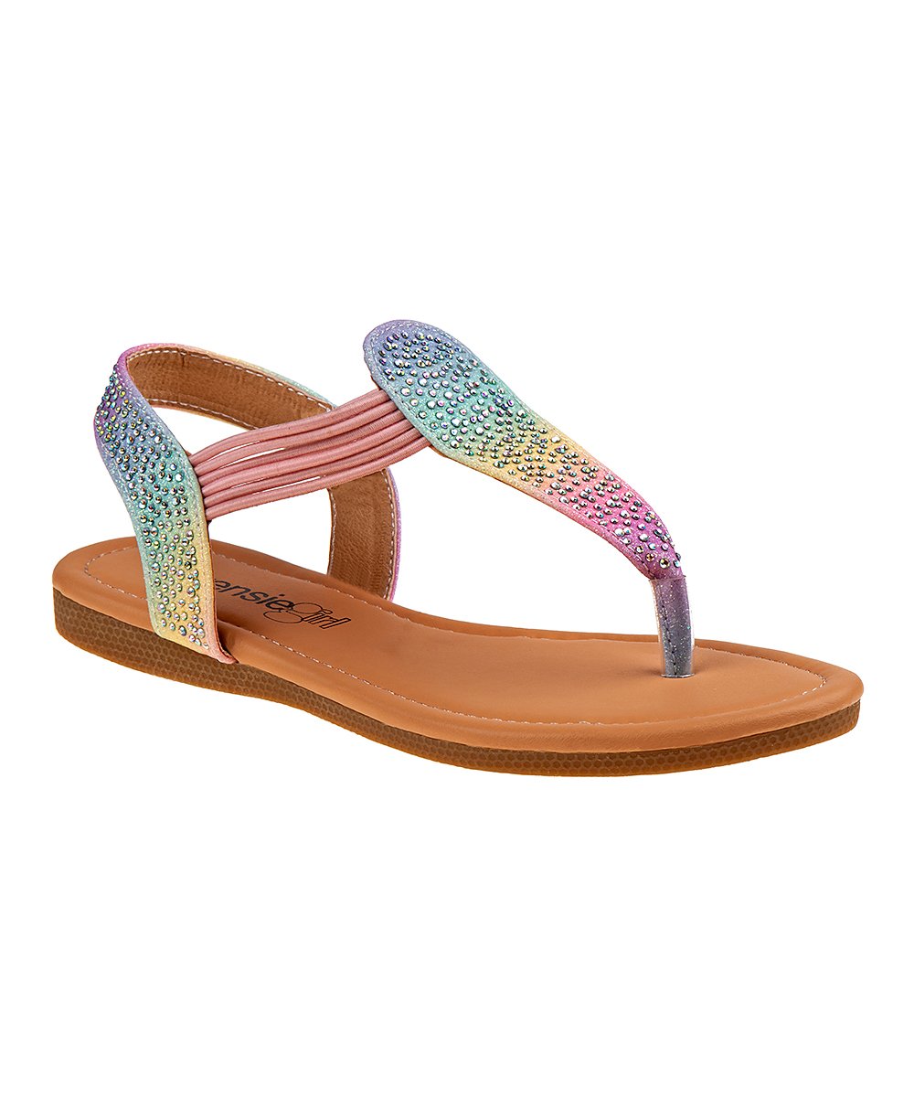 Kensie Girl Fashion Sandals - Rainbow Tie Dye